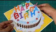 Happy Birthday Cake Pop Up Card Tutorial