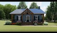 COTTAGE HOUSE PLAN 348-00296 WITH INTERIOR