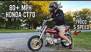 190cc Honda Trail 70 First Ride! 19HP Restomod Honda CT70 Build