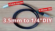 DIY 3.5mm TRS to 6.35mm TRS Balanced Audio Cable