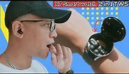 2023 NEW X7 Smart Watch 2 in 1 TWS Wireless Headphone | $34!
