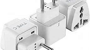 Ceptics European Travel Plug Adapter (Type C), Universal to European EU, Power Charge your Electronics in Italy, Greece, Germany, Outlet Adaptor 3 Pack