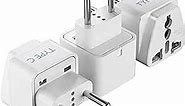 Ceptics European Travel Plug Adapter (Type C), Universal to European EU, Power Charge your Electronics in Italy, Greece, Germany, Outlet Adaptor 3 Pack