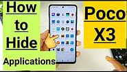Poco x3 hide apps step by step process how to enable