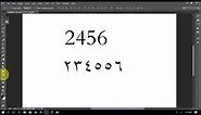 How to type Arabic Numeric in Photoshop CC on Windows 10
