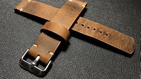 Making a leather watch strap / Leather watch band / Handmade craft / Leather Craft
