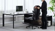 hzlagm High Back Office Chair,Executive Office Chair Home Office Desk Chairs with Flip-up Arms,Ergonomic Computer Desk Chair with Rocking Function,Big and Tall Office Chair with Lumbar Support