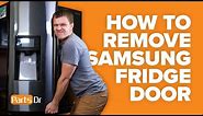 How to remove the left door on Samsung french door refrigerator