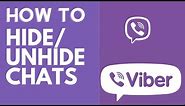 How to Hide/UnHide Chat on Viber 2020