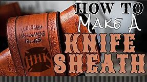How to make a leather Knife Sheath - DIY Tutorial