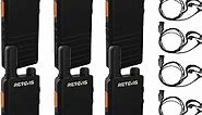 Retevis RT22P,New Version of RT22(2.0),Walkie Talkies with Earpiece and Mic,Two-Way Radios Rechargeable,Lightweight,1620mAh,Clear Sound,Handsfree Walkie-Talkie for Retail Restaurant(6 Pack)