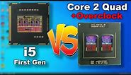 Core 2 Quad vs i5 (First Gen) - Q6600 vs 750s 2.4ghz Intel CPU Comparison with Overclocking