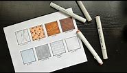 how to draw textures with alcohol markers | part 1 | interior design