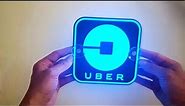 Glowing Uber Sign - New Wireless Uber Glow Sign for drivers