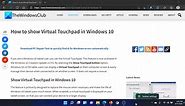 How to Hide or Show Virtual Touchpad in Windows 11/10