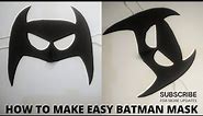 Batman mask making || easy paper mask || batman paper mask kaise banaye || superhero mask making