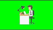 Animation Video | Man working | Office staff | Loop animation