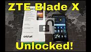 How to unlock ZTE Blade X for any GSM Network Worldwide!