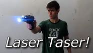 My Homemade "Laser Taser" Pistol with pulsed YAG laser and High Voltage Head!!!