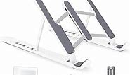 Portable Laptop Stand, Adjustable Laptop Holder Riser Computer Stand for Desk Notebook Stand Mount (White)