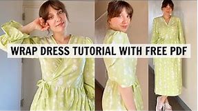 DIY Wrap Dress Tutorial with Free Printable Pattern (Easy and Beginner-Friendly)