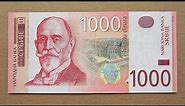 1000 Serbian Dinars Banknote (Thousand Dinars Serbia / 2011) Obverse & Reverse