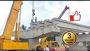 Girder Launching,#Bridge Construction girder Launching, Flyover Construction.