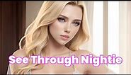 [ AI ART 4K ] Nightie (See Trough) | Nightgown LOOKBOOK ( Helen )