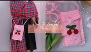 🍒 How to Crochet Cute Phone pouch | Crochet Tutorial 🍒
