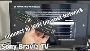Sony Bravia TV: How to Connect to Wifi Network (Internet)