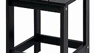 LZRS Adirondack Square Outdoor Side Table, Pool Composite Patio Table,HDPE End Tables for Backyard,Pool, Indoor Companion, Easy Maintenance & Weather Resistant(Black)