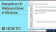 Reinstalling an HP Webcam Driver in Windows | HP Computers | HP Support