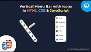 How to create a Vertical Menu Bar with Icons and Hover Effect in HTML CSS & JavaScript | Geekboots