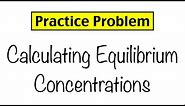 Practice Problem: Calculating Equilibrium Concentrations