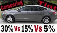 Comparing Window Tint! 30% vs 15% vs 5%