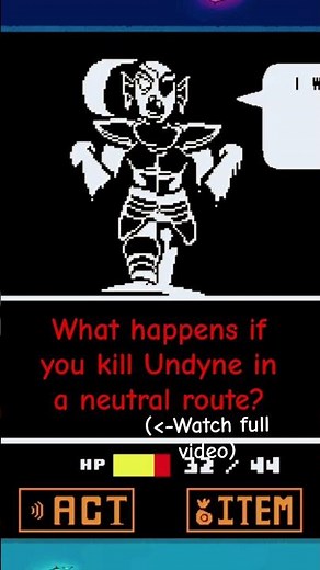 What happens if you kill undyne in an undertale neutral route #undertale #undyne