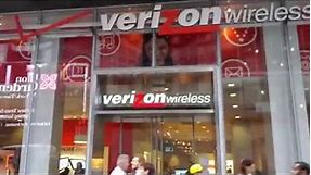 A View of the Verizon Wireless Store on 42nd Street, Near Times Square, New York City, NY