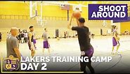 Lakers Training Camp, Day 2: Shootaround (Brandon Ingram, Jordan Clarkson, D'Angelo Russell)