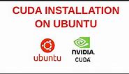 How to install CUDA on UBUNTU(Linux) | CUDA installation in 2024