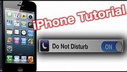 How To Use The iPhone Do Not Disturb Feature (DND Setting)