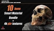 10 bone smart material+4k pbr textures