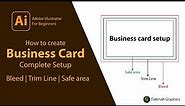 How to setup Business card Document in Adobe Illustrator | Business card size | How to make Guides