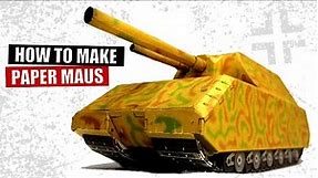 How to make papercraft tank Maus Panzerkampfwagen VIII, DIY WW2 Panzer 8 paper tank model building