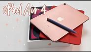 iPad Air 4 ROSE GOLD - unboxing & first look 💕