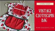 Learn How to Sew a Homemade Vintage Clothespin Bag for Your Clothesline