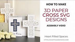 3D Cross SVG Designs (3D Cross Box & Layered Cross Mandala Card): Assembly Video