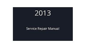 2013 Nissan Pathfinder Service Repair Manual PDF | ServicingManuals
