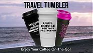 Funny Guy Mugs I Love You More Travel Tumbler With Removable Insulated Silicone Sleeve, White, 16-Ounce