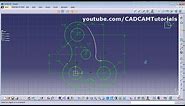 CATIA Training Course Exercises for Beginners - 2 | CATIA Sketcher Drawings