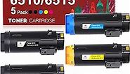 Toner Kingdom Compatible Toner Cartridge Replacement for Xerox Phaser 6510 Xerox WorkCentre 6515 for Xerox 6510dn 6515dn Printer 106R03477 106R03478 106R03479 106R03480 (5 Pack)